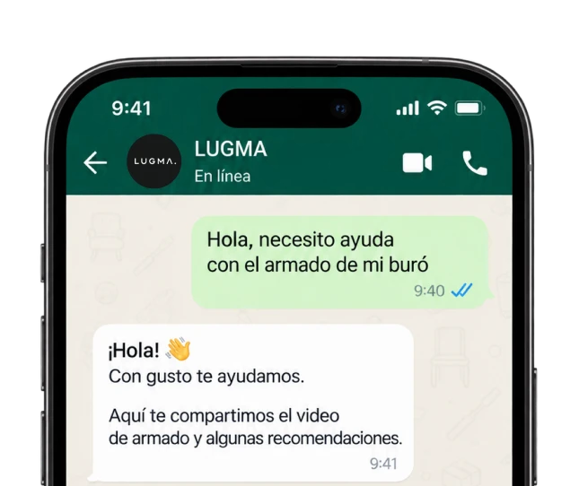 Soporte vía WhatsApp para resolver todas tus dudas